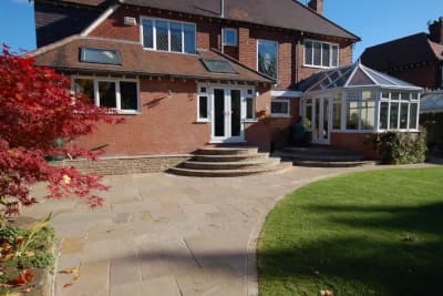 Driveway and landscape