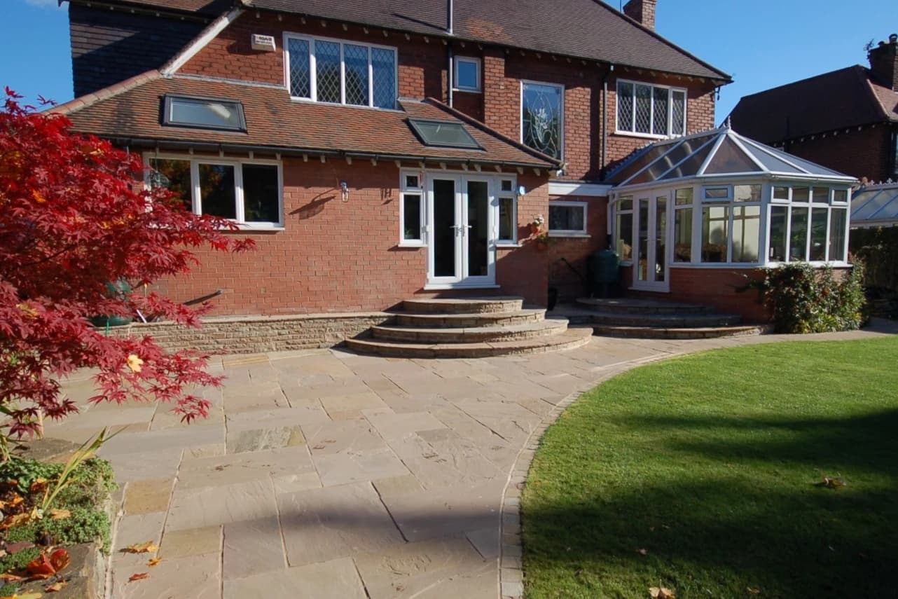 Driveway and landscape