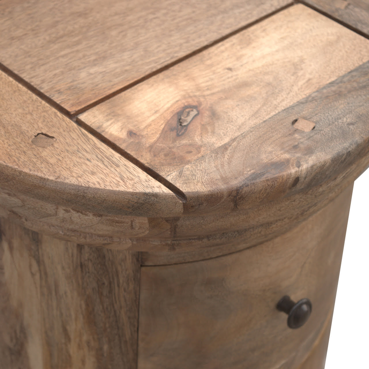 Country Style Slim Drum Chest With 5 Drawers Amvico